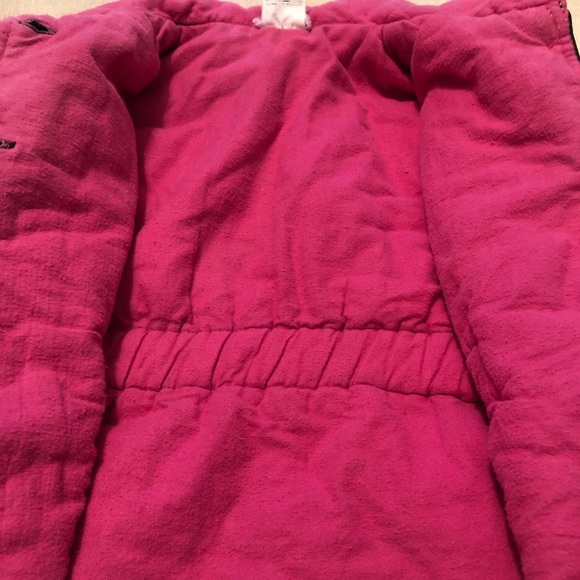 Girls Black/Pink Corduroy Botton Down Jacket with 2 Front Pockets Size 7/8 - Picture 9 of 12